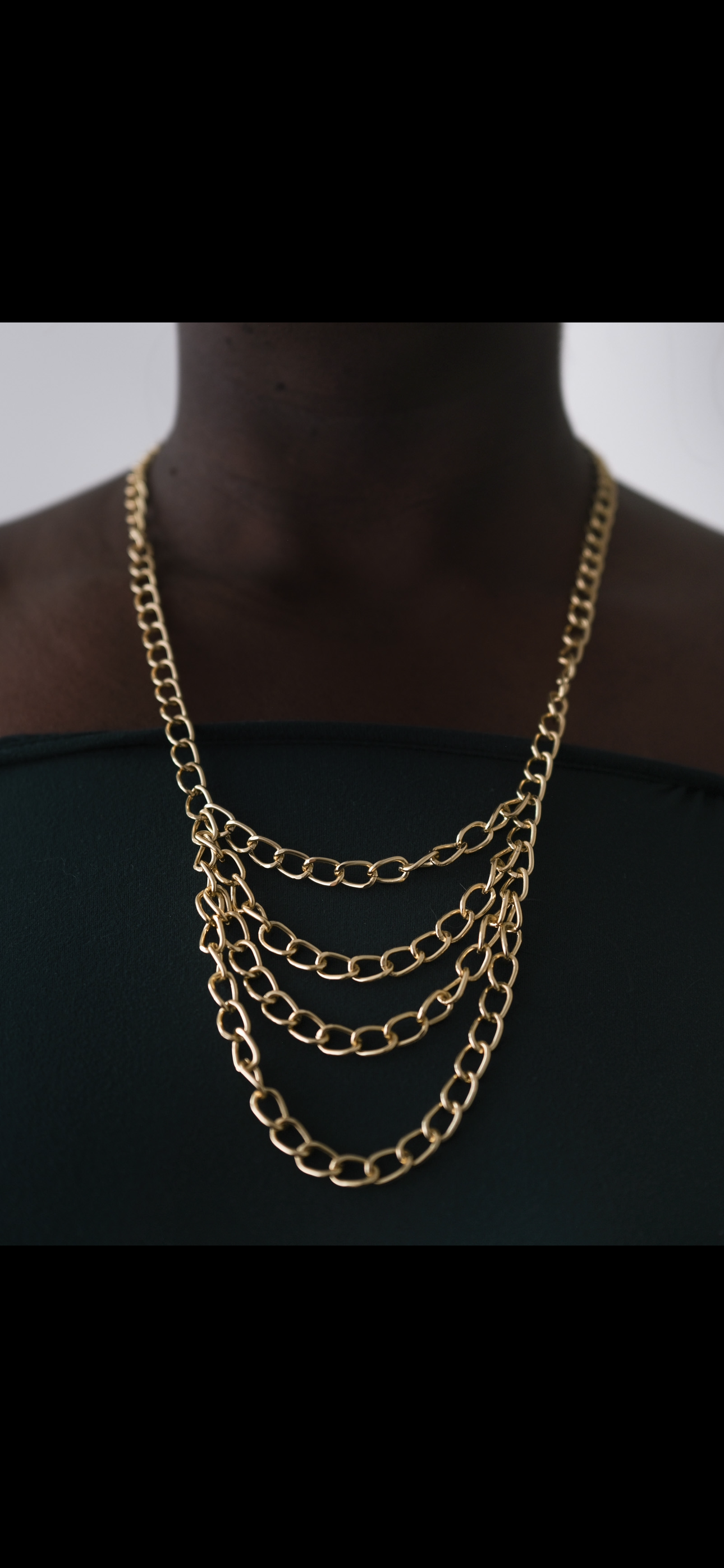 4 Layered Gold Necklace